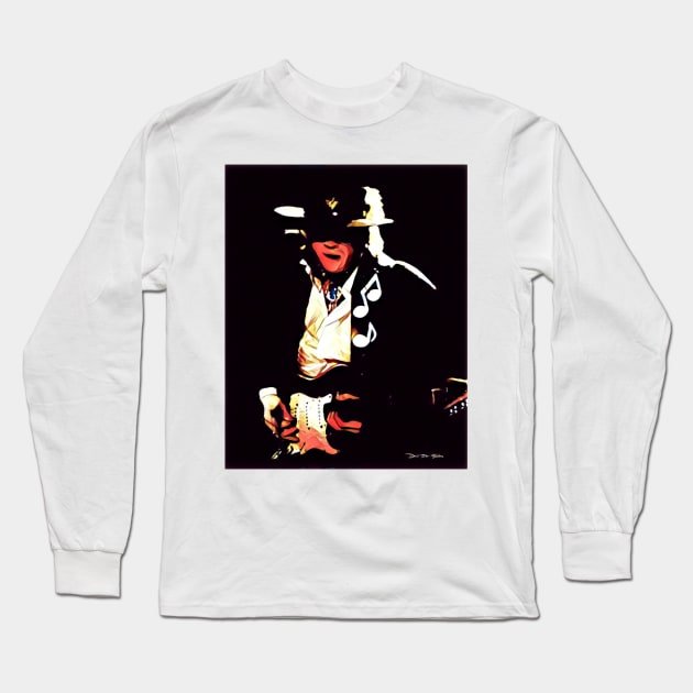 Caught In The Crossfire - SRV - Graphic 1 Long Sleeve T-Shirt by davidbstudios